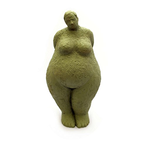 Gall&Zick Design Dekoration Skulptur Deko Figur Statue Akt Kunst Polyresin Dicke Frau Grün FR-3 von Gall&Zick