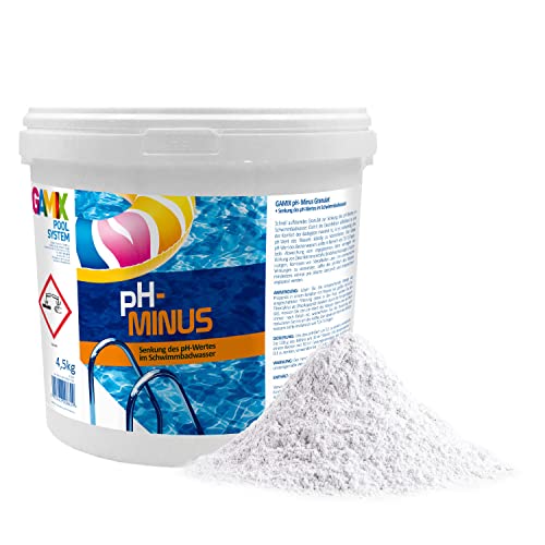 Regulierung des pH- im Schwimmbadwasser | Ph Minus Pool | Granulat zur optimalen pH-Wert Stabilisierung | 4,5 kg von Gamix