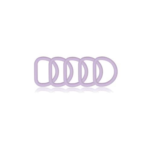 D-Ring aus Zink mit Silikon-Beschichtung 20mm, 5er Set, Materialstärke 4 mm, DIY Hunde-Halsband, nichtrostend, Ideal mit Paracord 550, Farbe: Pastell-Flieder von Ganzoo