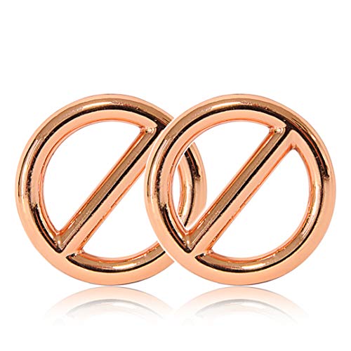 O - Ring 20mm mit Steg aus Stahl, 2er Set, DIY Hunde-Leine/Hunde-Halsband, nichtrostend, Steg-Ring ideal mit Paracord 550, geschweißt, Farbe: roségold von Ganzoo