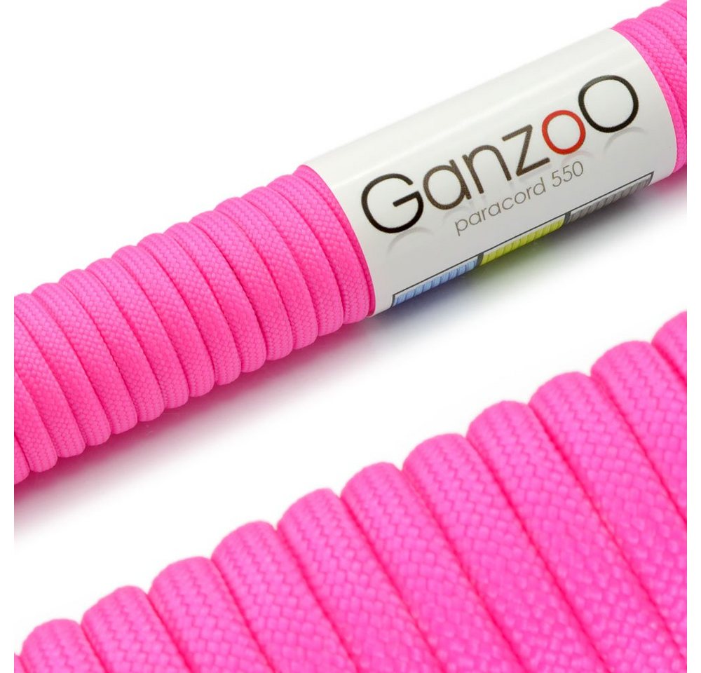 Ganzoo Paracord 550 Seil / Typ III / Neon Magenta Seil von Ganzoo