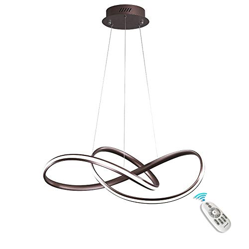 LED Deckenleuchte Pendelleuchte Wohnzimmerlampe Deckenlampe Dimmbar Fernbedienung Kronleuchter Moderne Design Metall Acryl Hängeleuchte Esszimmer Esstisch Küchen Flur Lampe Höhenverstellbar Hängelampe von GaoHX