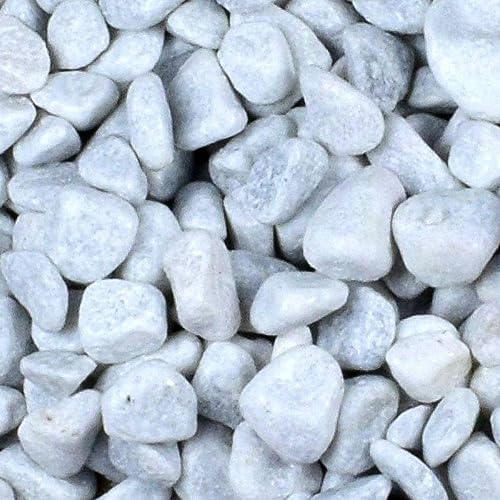 Zierkies 25 kg 40-60 mm Aquarium Carrara Weiß Garten Kies Marmor Gabion Steinteppich von GarPet