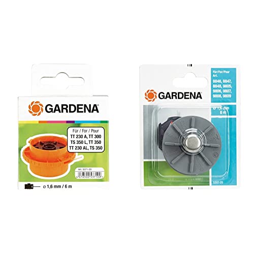 Gardena Fadenkassette komplett: Ersatzfadenspule Turbotrimmer (5371-20) & Ersatzfadenspule: Austauschbare Fadenspule Turbotrimmer, Ersatzteil für Rasentrimmer (5307-20) von Gardena