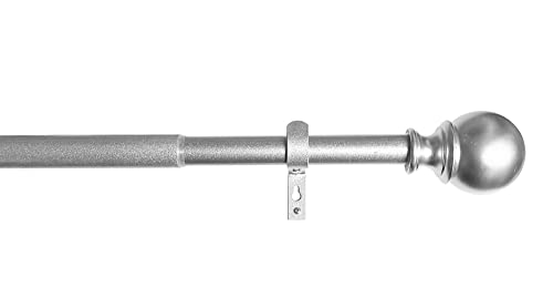 Ausziehbare Gardinenstange »Köln« 170-335 cm Silber Ø22/25 mm Komplettset zum sofortigen Montieren, 2021191 von Gardinenbox