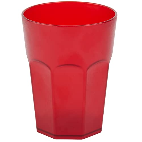 Gariella Kunststoffbecher Rot Trinkbecher Party-Becher Plastik Trink-Gläser Mehrweg 0,4l von Gariella