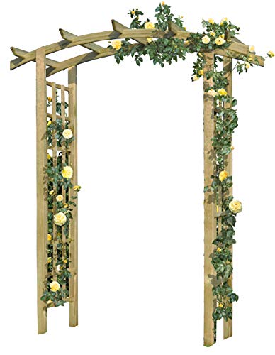 Gartenpirat Pergola Rosenbogen aus Holz 160x72x210 cm mit Rankgitter von Gartenpirat