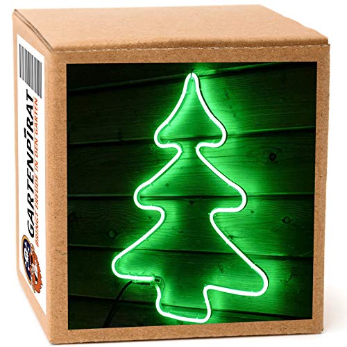Gartenpirat Tannenbaum 54cm aus Neon-Lichtschlauch 240 LED Figur Weihnachten außen von Gartenpirat