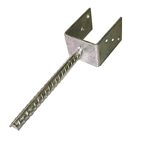 Gartenpirat U-Pfostenträger 121 mm für Pfosten 12x12 cm mit Steindolle/Betonanker von Gartenpirat