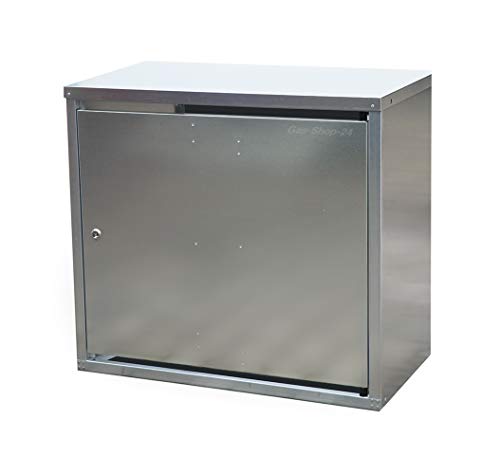 2 x 11 kg Propangas Bauwagen-Flaschenschrank/Gasflaschenschrank verzinkt mit Boden (geeignet für 3-, 5, 10, 11 kg Gasflaschen - Gasschrank Schutzschrank) von Gas-Shop-24