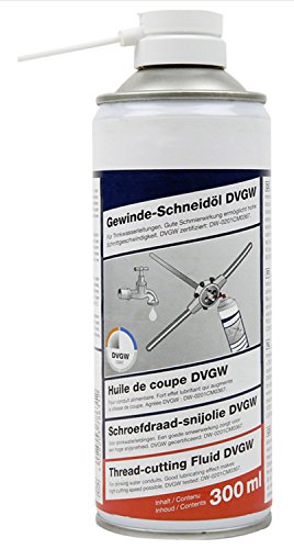 Gewinde-Schneidöl - 300ml - DVGW-geprüft, mineralölfrei, für Trinkwasserleitungen, einsetzbar mit allen marktüblichen Gewindeschneidemaschinen, auch bei hohen Schnittgeschwindigkeiten von Gassmann-Store