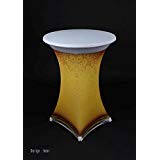 Gastro Uzal Stehtischhusse Stretch Bier Motiv, überwurf 80-85 cm rund, für Event, Gastronomie, Catering und Hochzeit von Gastro Uzal