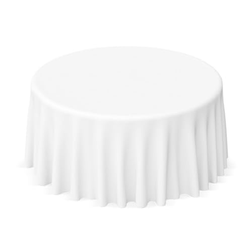 Runde Tischdecke 50% Polyester 50% Baumwolle (Weiß, 320 cm) von Gastro Uzal