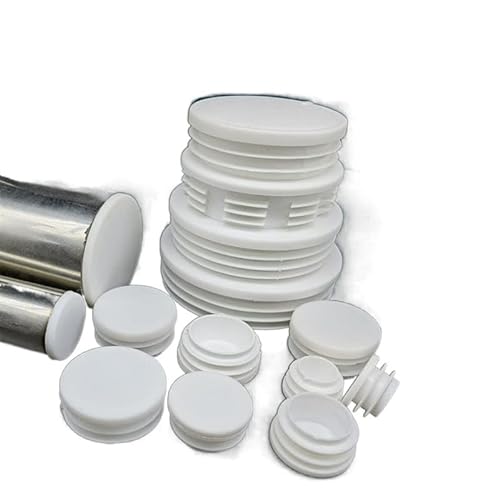 GatherTOOL 4/12/20 Stück weiße runde Kunststoff-Endkappen Rohr-Rohreinsätze Plug Bung Durchmesser 16 mm-50 mm (Color : 4PCS, Size : 28mm) von GatherTOOL