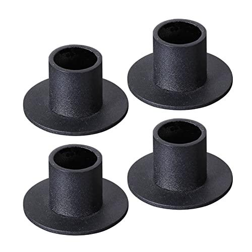 Gativs Kerzenhalter Schwarz 4 Stück Retro Kerzenständer Kerzenhalter Stabkerze Schwarze Kerzenständer aus Metall Kerzenleuchter Retro Kerzenhalter Schwarze Kerzenhalter für Stabkerzen Kerzenständer von Gativs