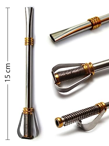 Argentinien Edesthal Trinkhalm Bombilla 15cm | Stainless Straw Bombilla PRIMAVERADoppelfiltration von Gaucho Cebar