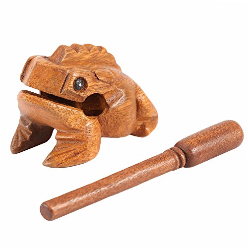 Gavigain Holzfrosch, Glücksfrosch, Thailand, Traditionelles Handwerk, Hölzerner Glücksfrosch, Krächzendes Musikinstrument, Heimbüro-Dekoration(No. 1 5.8CM) von Gavigain