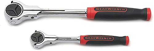 GearWrench 81223 Roto-Ratschen-Set, 6,35 mm und 3/8 Zoll, 72 Zähne, Doppelmaterial, 2 Stück von GearWrench