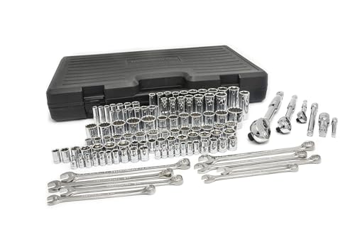 GearWrench 89058 6,12 Punkt Standard Schlüsselsatz mit 1/4-Zoll, 3/8-Zoll, 1/2-Zoll Antrieb, SAE, 110 Teilig von GearWrench