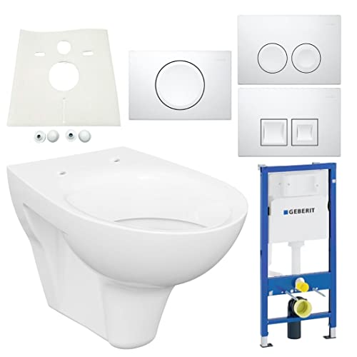 Geberit Duofix Vorwandelement Design WC mit Beschichtung WC Sitz SoftClose Drückerplatte Schallschutz Komplettset von HGMBAD