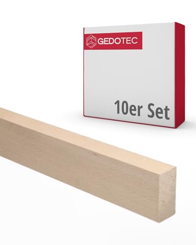 Gedotec Holzleisten zum basteln - Holzbretter zum bauen aus Buchen-Holz 100 cm | 10 Stück 8x35x950 mm | BASIC | vielseitiges Holz zum Basteln und Bauen von verschiedenen Objekten | Fensterbank Holz von Gedotec