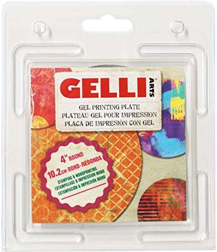 Gelli Arts 10,2 cm runder Teller, Acryl, durchsichtig, 4-inch von Gelli Arts