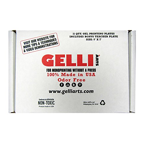 Gelli Arts GL862622000321 Class Pack Druckplatte 12,7 x 17,8 cm, 11 Stück von Gelli Arts