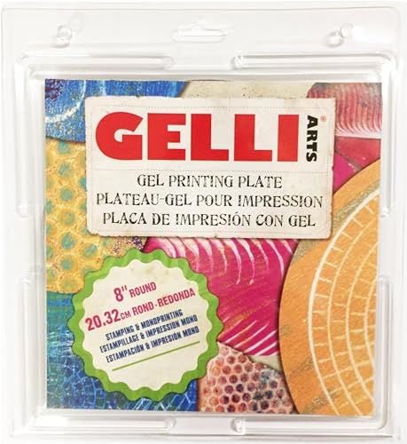 Gelli Arts Gellis Arts Druck Teller 8 Zoll, Synthetic Material, durchsichtig, 24.8 x 23.6 x 1.2 cm von Gelli Arts