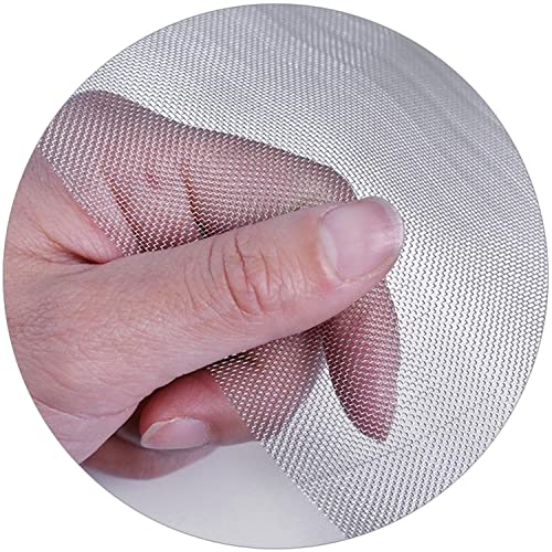 Generic Wire Mesh 304 Edelstahl Edelstahlgewebe Lüftungsgitter Mückennetz Für Windows, Maschenweite 0,5mm (Color : Silver-40 Mesh, Size : 1x1m) von Generic