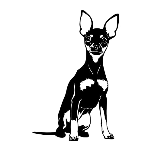 Hunde-Aufkleber, Pinscher Modell 1 aus PVC, passend für Auto, Motorrad, PC, Wohnmobil von Generico