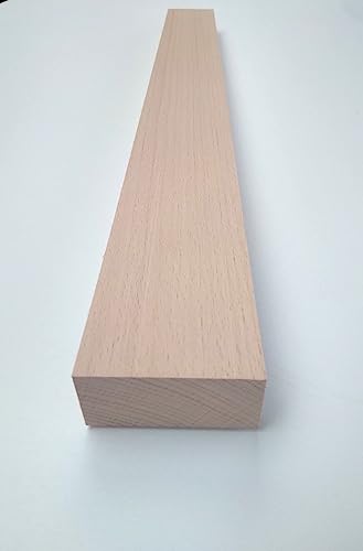 1 Kantholz Holzriegel 3cm stark Buche massiv. 6cm breit, 10-150cm lang. Hobelware Holzleisten Bretter Sondermaße (30cm lang) von Generisch