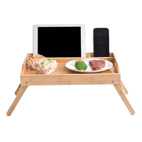 Betttablett Tisch | Frühstückstablett mit klappbaren Beinen | Betttablett aus Holz | Frühstückstablett aus Holz mit klappbaren Beinen, entworfen, um als vielseitiger kleiner Esstisch zu dienen, von Generisch