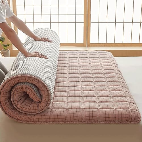 Generisch Große Matratze, warme und atmungsaktive Matratze, traditionelles Klappbett aus Baumwolle für Doppelbett (Farbe: B, Größe: 200 x 220 cm) von Generisch