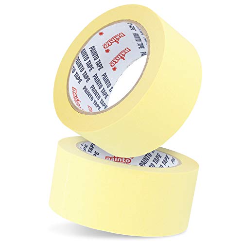 Painto™ Abklebeband Maler Klebeband 50 m x 48 mm | Kreppband Maler Band Malerkrepp zum Abkleben | Malerband für Einfache Malerarbeiten Universal Abdeckband Profi Tape Extra Stark von Generisch