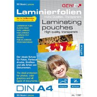 GENIE Laminier-Folien DIN A4, 80µ, 50er von Genie