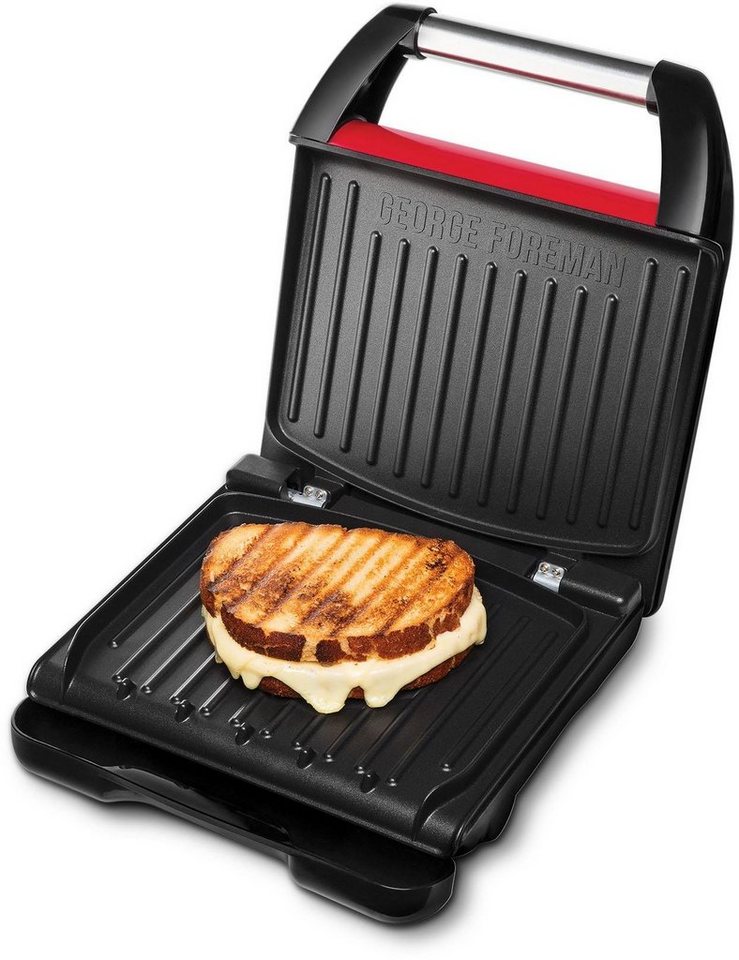 George Foreman Kontaktgrill Steel Compact Fitnessgrill rot 25030-56, 1200 W von George Foreman