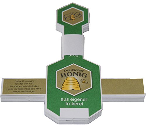Germerott Bienentechnik 3 x Neutrales Honig-Etikett für 500g Gläser VE 100 St. Preis pro VE = 7,63 Euro von Germerott Bienentechnik