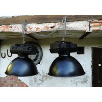Riesige Industrielampe Fürs Loft - Xxl Lampenschirm Industrial Matt Schwarz von Gernewieder