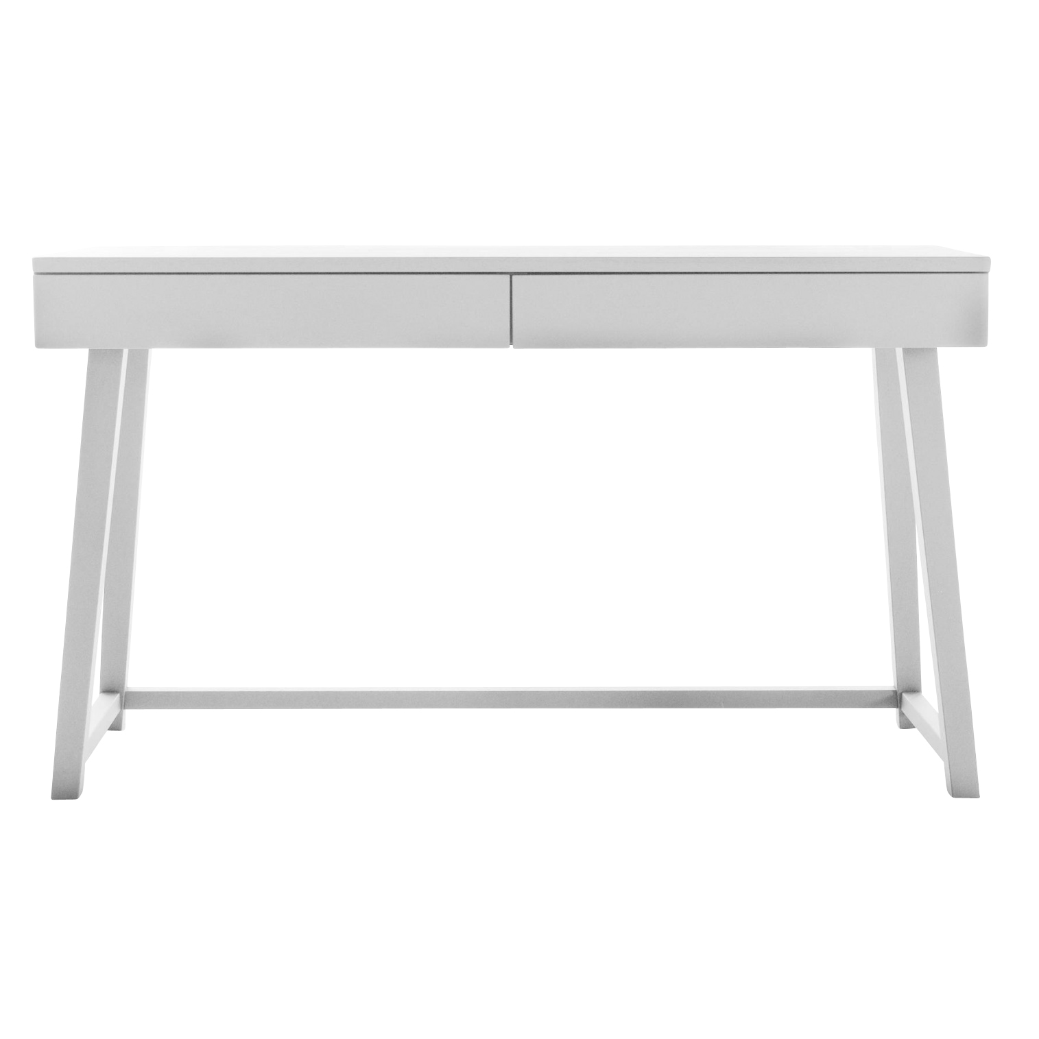 Gervasoni - Gray 50 Schreibtisch - eiche weiß/lackiert/BxHxT 130x75x45cm/mit 2 Schubladen von Gervasoni