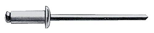 Gesipa Blindniete Alu/Stahl 6 x 10 Flachrundkopf mm, 250 Stück, (1454061) Blindniettechnik, Grau von Gesipa