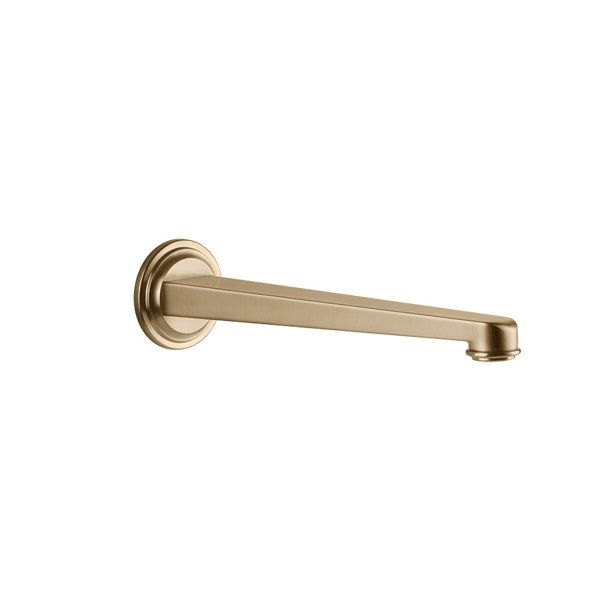 Gessi Venti20 Waschtisch-Auslauf, für separaten Einhebelmischer-Sensor, Ausladung 243mm, 1/2 Anschluss, Wandmontage, 65101, Farbe: Warm Bronze gebürstet PVD von Gessi