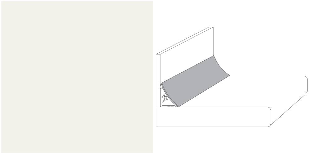 Getalit Wandanschlußsystem Plus 59 cm, 20 x 30 mm, uni weiß von GetaLit