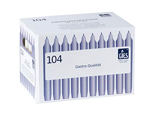 Gies 205-149001-10, 180 x 21,5 mm, 104er-Karton, Weiss Kerzen, Haushaltskerzen, 180x21,5mm, 104 von Gies