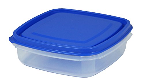 Gies Frischhaltebox Quadrat Circa 0,7 L, Plastik, blau, 15.5 x 15.5 x 5 cm von Gies
