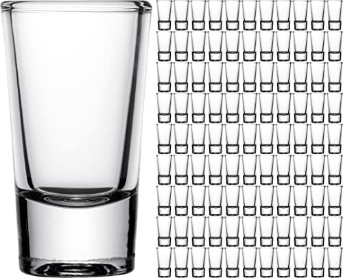 GIESSLE® 100 Stück Schnapsgläser, Wodka Gläser Schnapsglas Pinchen Pinnchen Stamper Shots aus Glas von GIESSLE