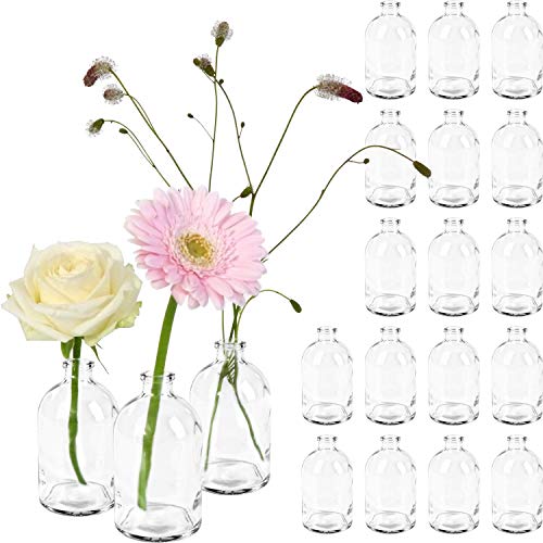 Giessle 20x Mini Vase Glasfläschchen kleine Flasche Tischvasen Glasflaschen Dekoflaschen Väschen Vasen Glasvasen von GIESSLE