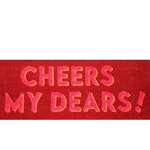 Fussmatte, Cheers my dears!, Neon, rot von Gift Company