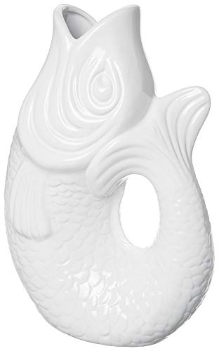Gift Company Carafon Vase, Steingut, 25cm, Weiß von Gift Company