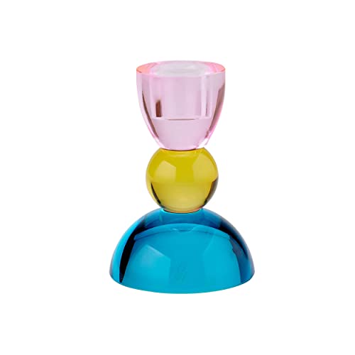 Gift Company Kerzenhalter Sari Kugel, Kerzenständer, Kristallglas, Pink, Orange, Blue, 11 cm, 1093601009 von Gift Company