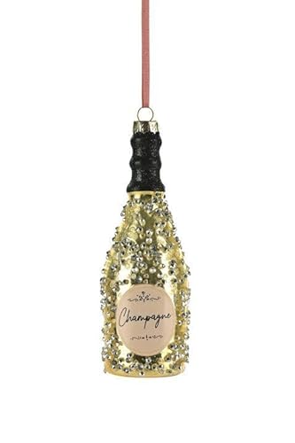 Christbaumanhänger Flasche Champagner Glas Höhe 12,7 cm von Giftcompany